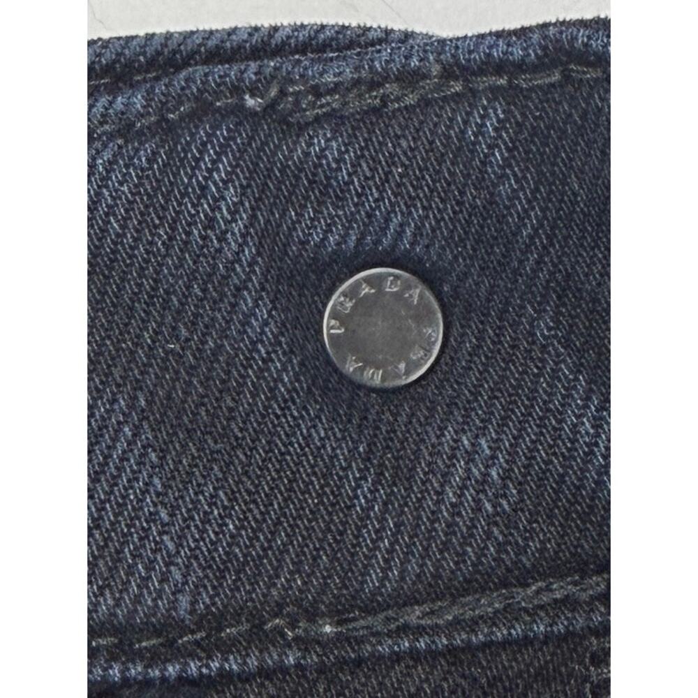 PRADA Low Rise Tapered Leg Jean Women's Size 27 Dark Blue Wash - Picture 9 of 12